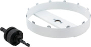 Photo of CRAFTSMAN hole saw kit with white saw ring and black arbor, SKU CMAH36RL, shown on white background.