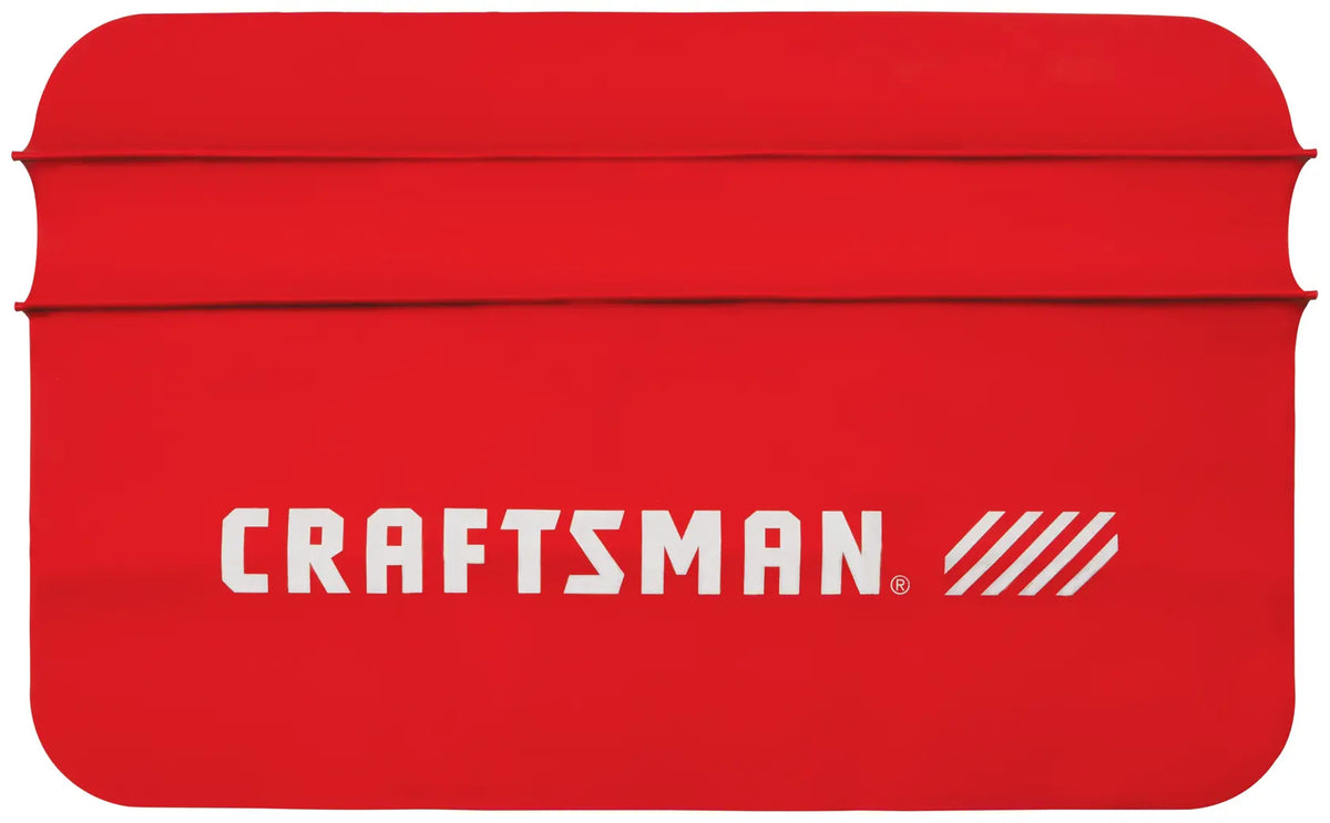 Front angle photo of Craftsman red magnetic tray, SKU CMMT14184, with white logo and graphic.